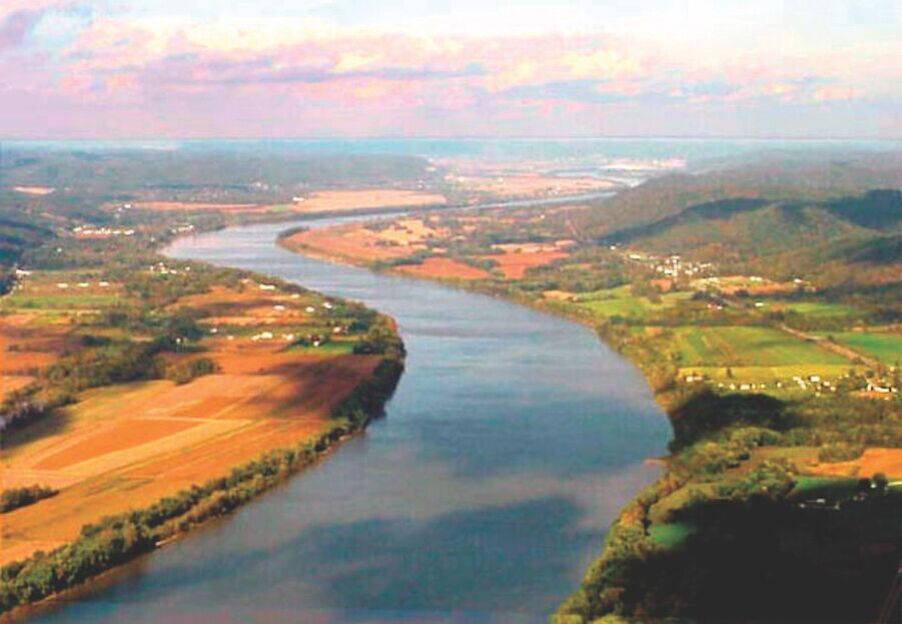 Ohio river aerial