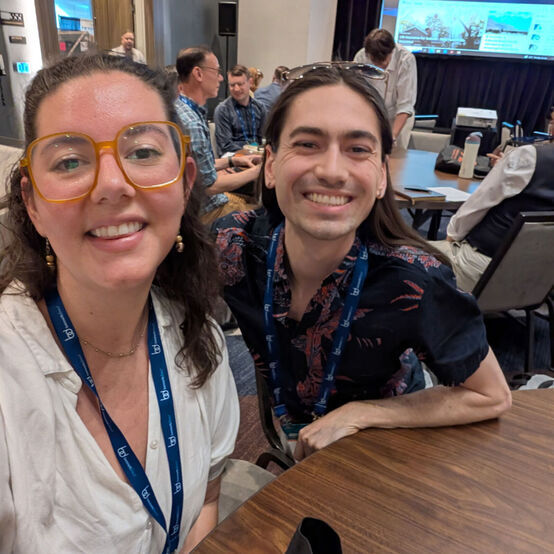 A selfie of Bryce and Teagan Webb from The Cleveland Orchestra.