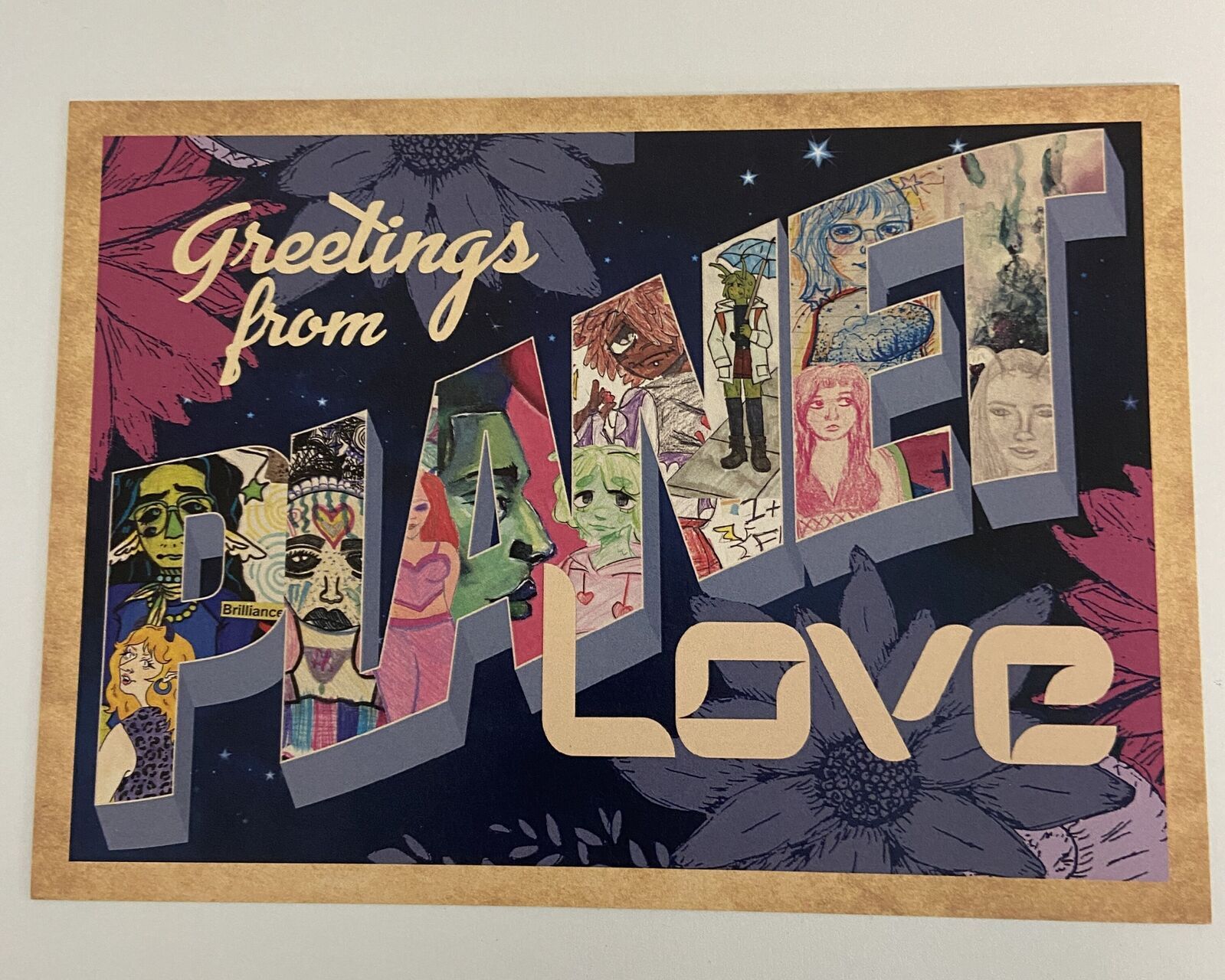 Greetings from Planet Love Postcard