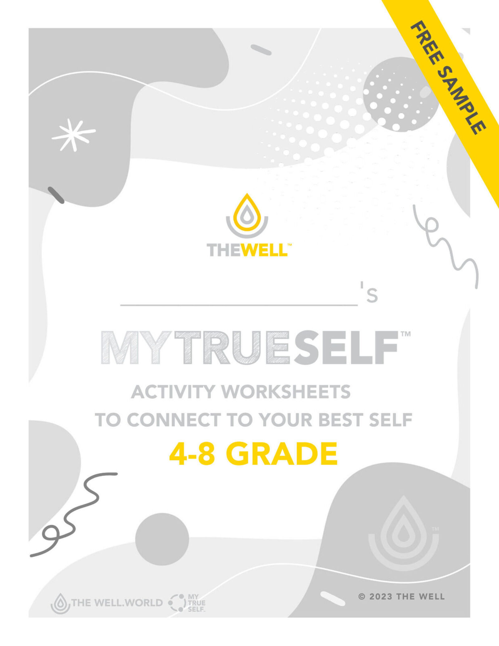 My True SELF FREE PDF Sample Workbook Grades 4-8 + Educator Guide
